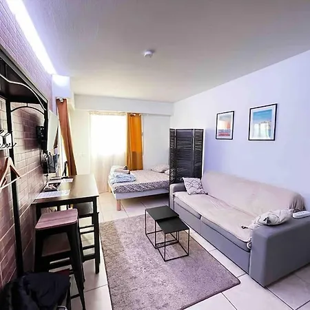 Parking + Piscine, Confort, Proche Aeroport & アパート *